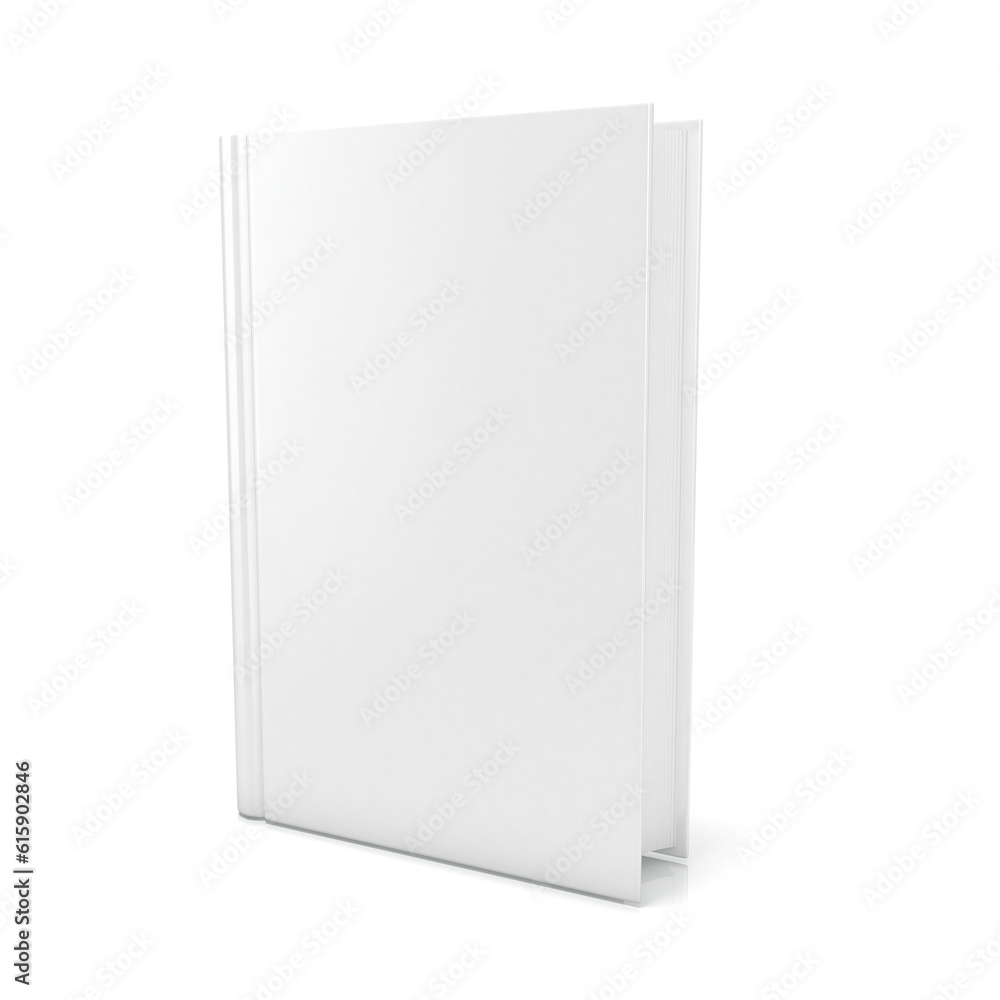 Blank book cover over white background. 3D render illustration isolated Blank book cover over white background. 3D render illustration isolated
