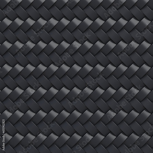 Black abstract tile background. 3D render illustration