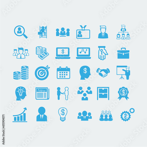 set of business icon vector