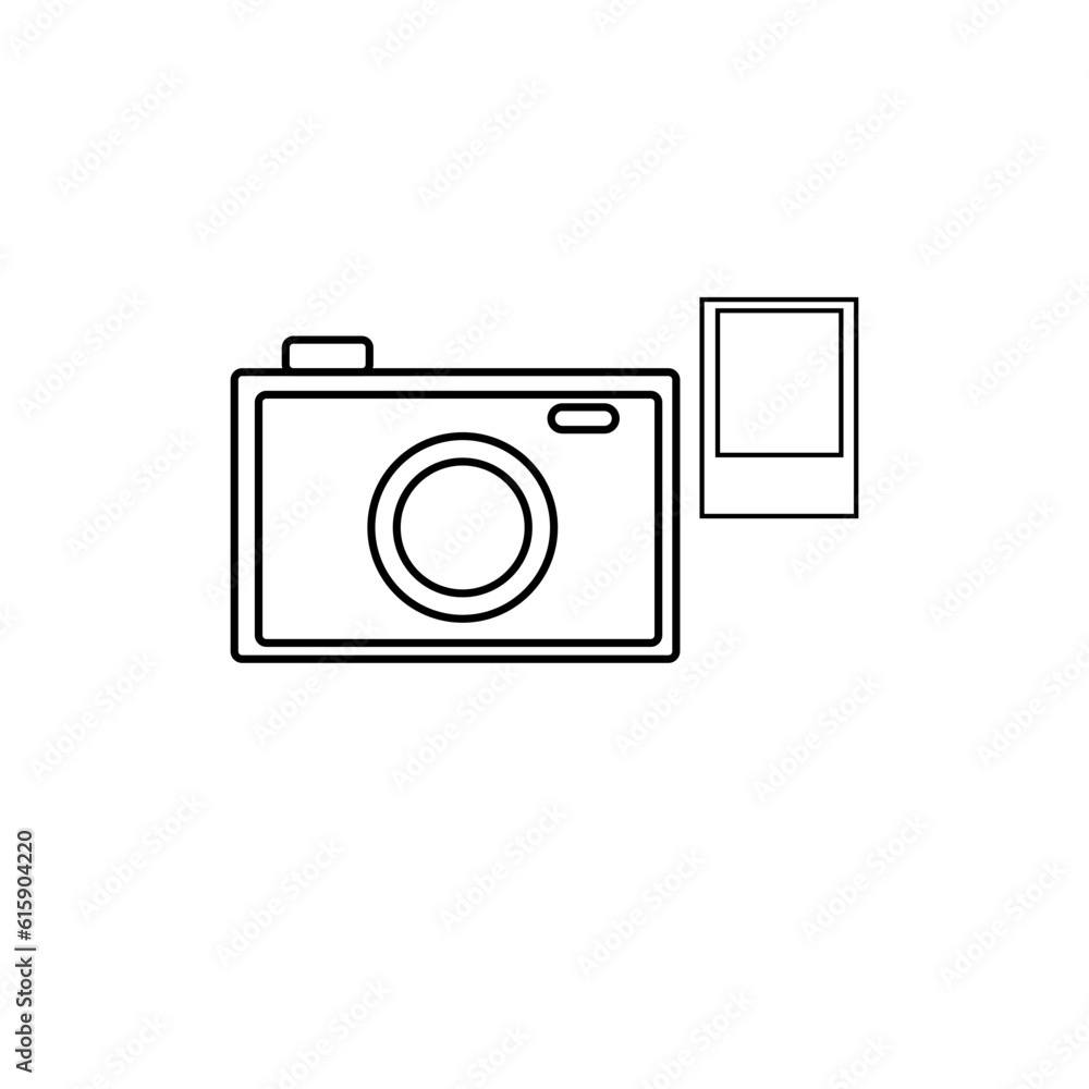 Camera icon. Simple illustration of camera vector icon for web design isolated on white background Camera icon. Simple illustration of camera vector icon for web design isolated on white background