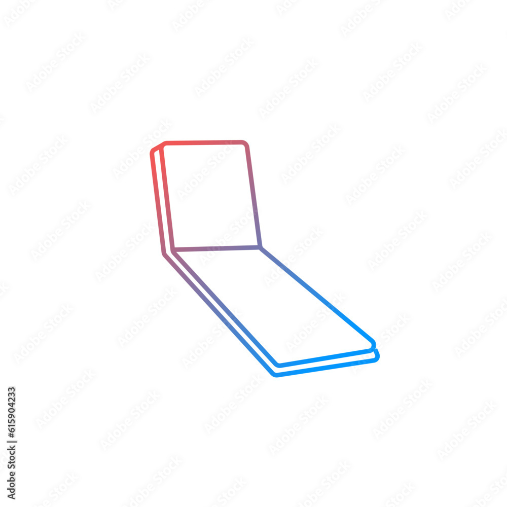 Gradient chair icon. Outline chair vector icon for web design isolated on white background Gradient chair icon. Outline chair vector icon for web design isolated on white background