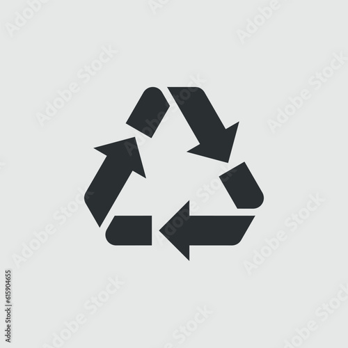 Recycle. Shape vector icon or pictogram or sign