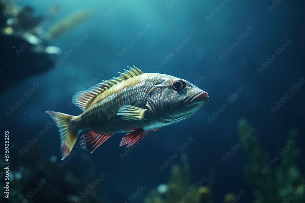 Fototapeta premium underwater fish. Generated by Ai.