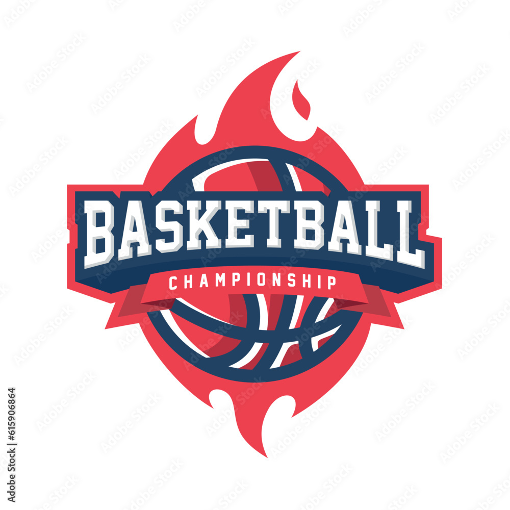 Basketball Team Championship Tournament Logo Tshirt Design Retro Vintage