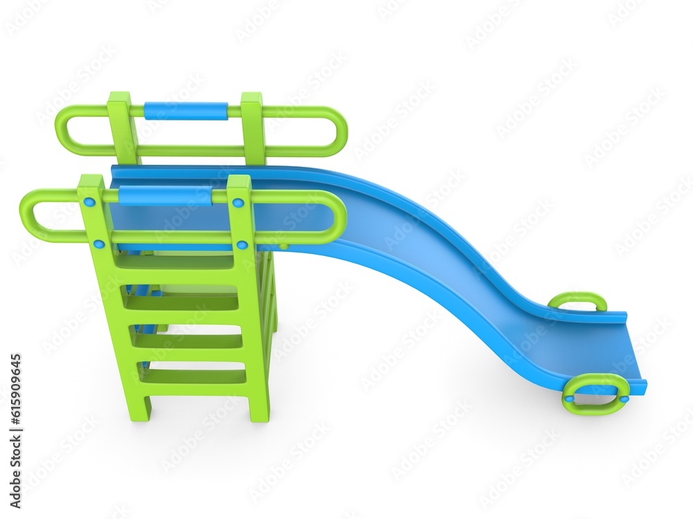 Children slide 3D render illustration isolated on white background Children slide 3D render illustration isolated on white background