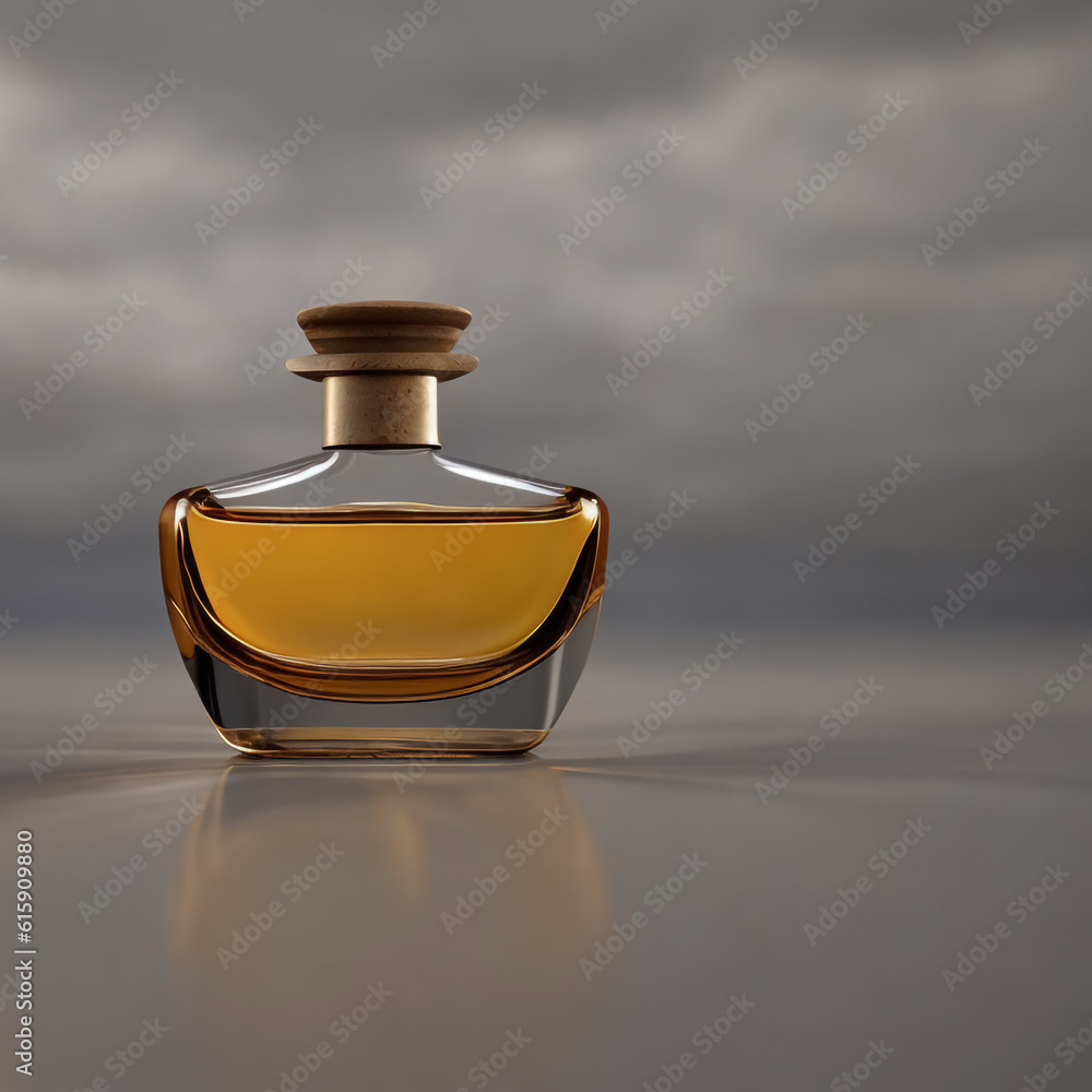 Perfume bottle on hazy background Perfume bottle on hazy background