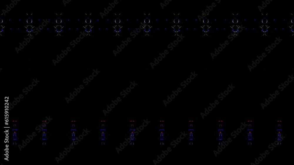 3D shining bright dots set colorful line wave motion, on black background 3D shining bright dots set colorful line wave motion, on black background