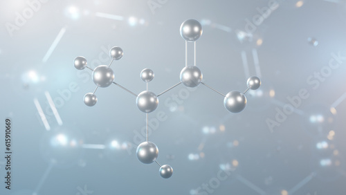 lactic acid molecular structure, 3d model molecule, lactate, structural chemical formula view from a microscope photo