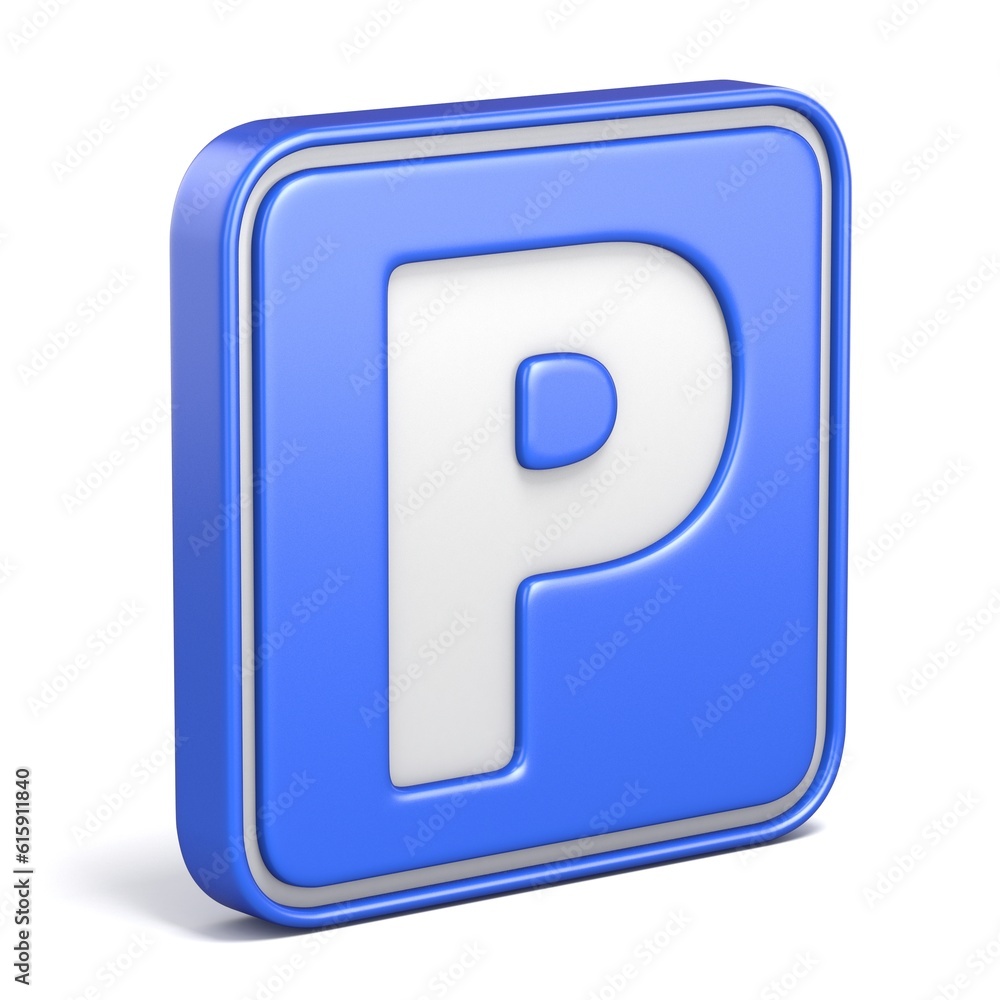 Parking area street sign 3D render illustration isolated on white background Parking area street sign 3D render illustration isolated on white background