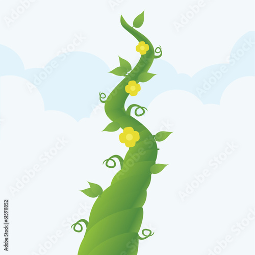 beanstalk design vector flat isolated illustration