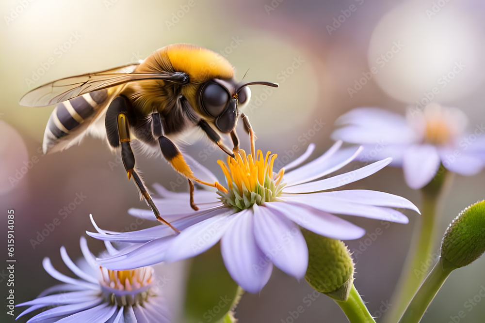 bee on flower bee on flower