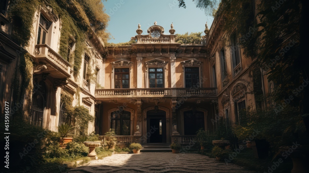 Beautiful Mansion in italy, generative AI