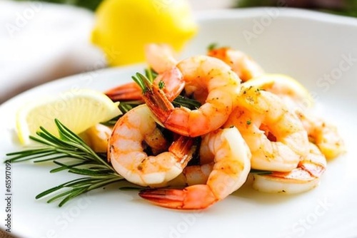 shrimps with lemon