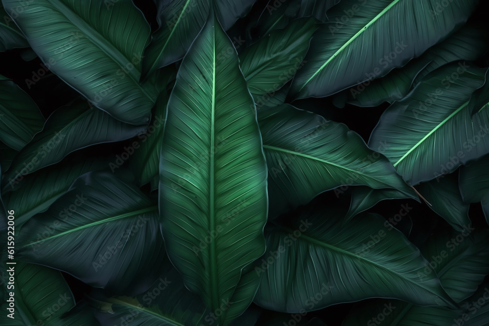 Tropical leaves texture,Abstract nature leaf green texture background,picture can used wallpaper desktop. Generative AI Tropical leaves texture,Abstract nature leaf green texture background,picture can used wallpaper desktop. Generative AI