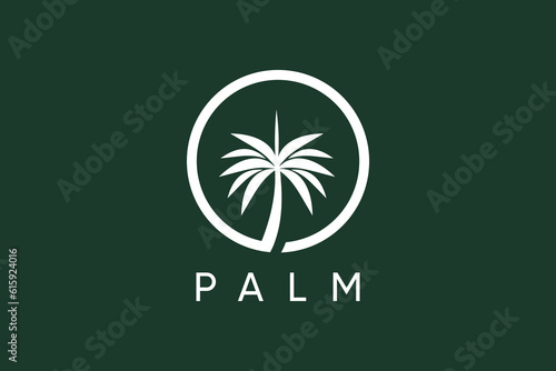 Palm logo design vector with modern creative style