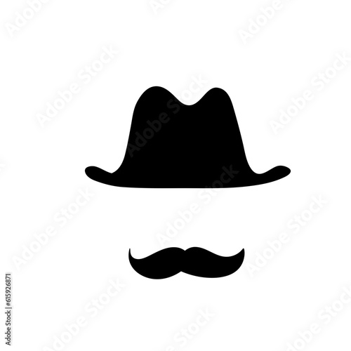 hat mustache seamless pattern vector