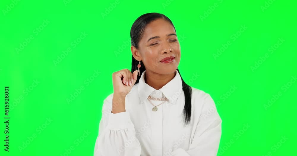 Business, woman on green screen and thinking of idea for startup, company and working in corporate with strategy or planning. Brainstorming, decision and choice of businesswoman or think of ideas Business, woman on green screen and thinking of idea for startup, company and working in corporate with strategy or planning. Brainstorming, decision and choice of businesswoman or think of ideas