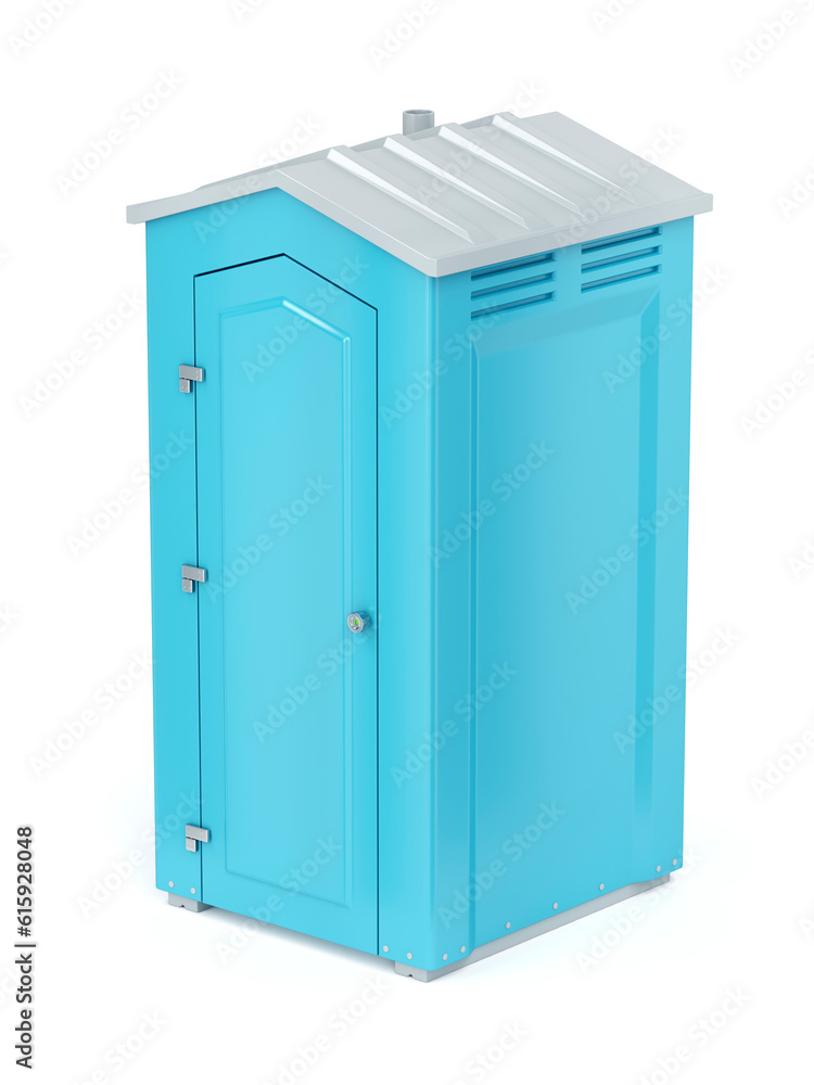 Portable chemical toilet on white background Portable chemical toilet on white background