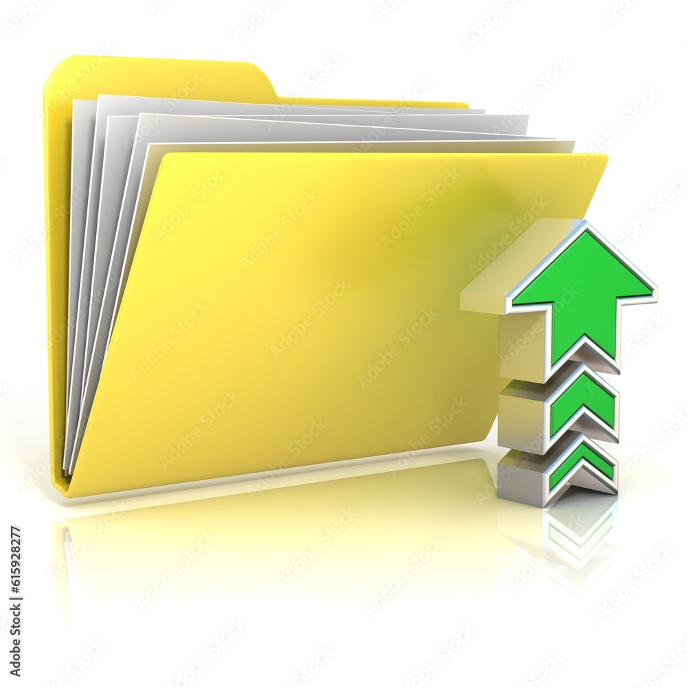 Upload folder icon, isolated on white background Upload folder icon, isolated on white background