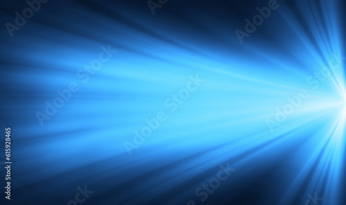 abstract gray blue background with rays of illumination directed to the right side © ginettigino