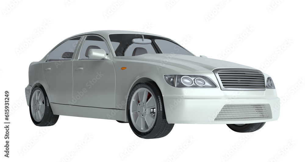 Generic brandless sports car. Isolated on white. 3d illustration Generic brandless sports car. Isolated on white. 3d illustration