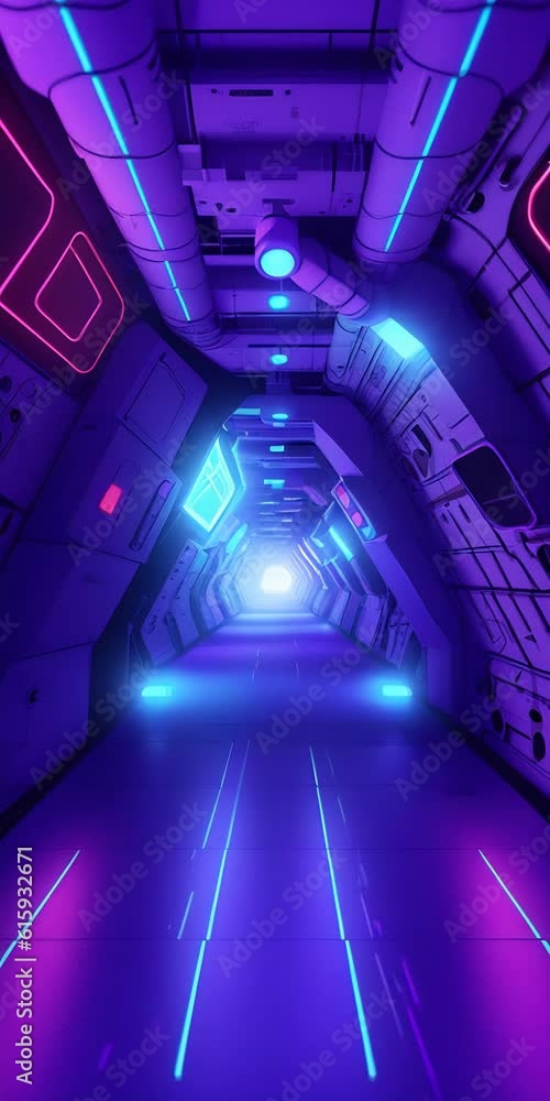 Futuristic tunnel geometric background Futuristic tunnel geometric background