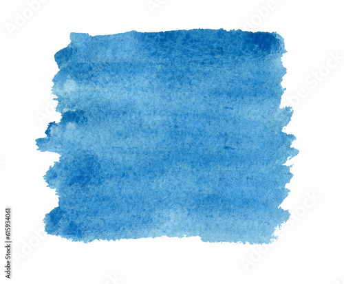 Abstract blue watercolor paintbrush texture as background.