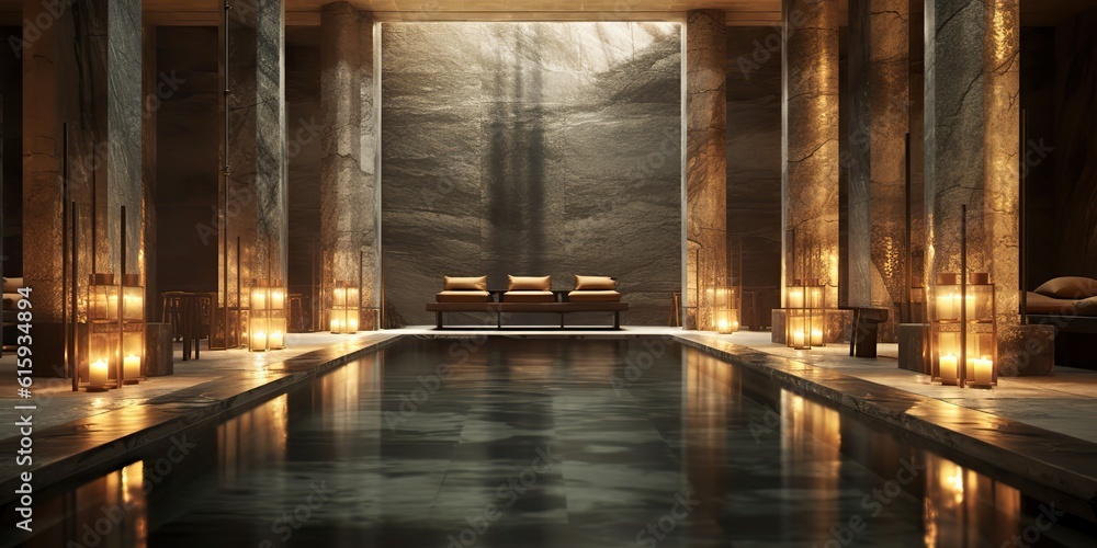 AI Generated. AI Generative. Luxury resort spa pool aman hotel relax rest vacation. Graphic Art AI Generated. AI Generative. Luxury resort spa pool aman hotel relax rest vacation. Graphic Art