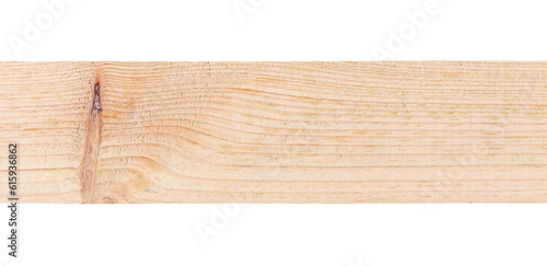 Wooden natural board isolated on white, clipping path
