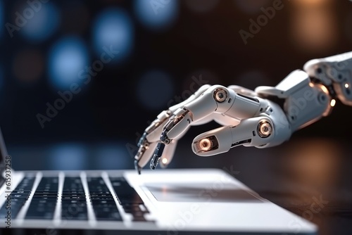 Robot hands and fingers poi...