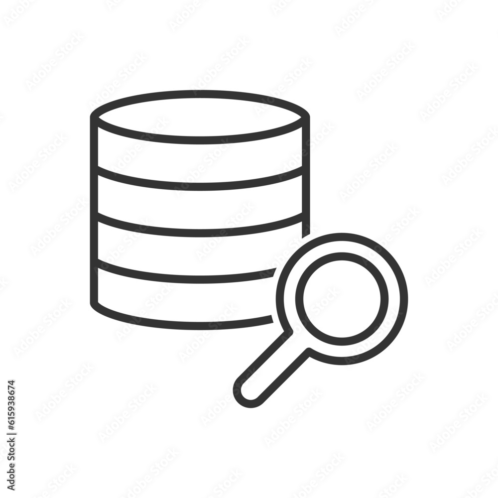 Data Center Search Icon - Server Search Icon Data Center Search Icon - Server Search Icon