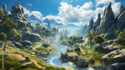 Beautiful Scenery Game Art