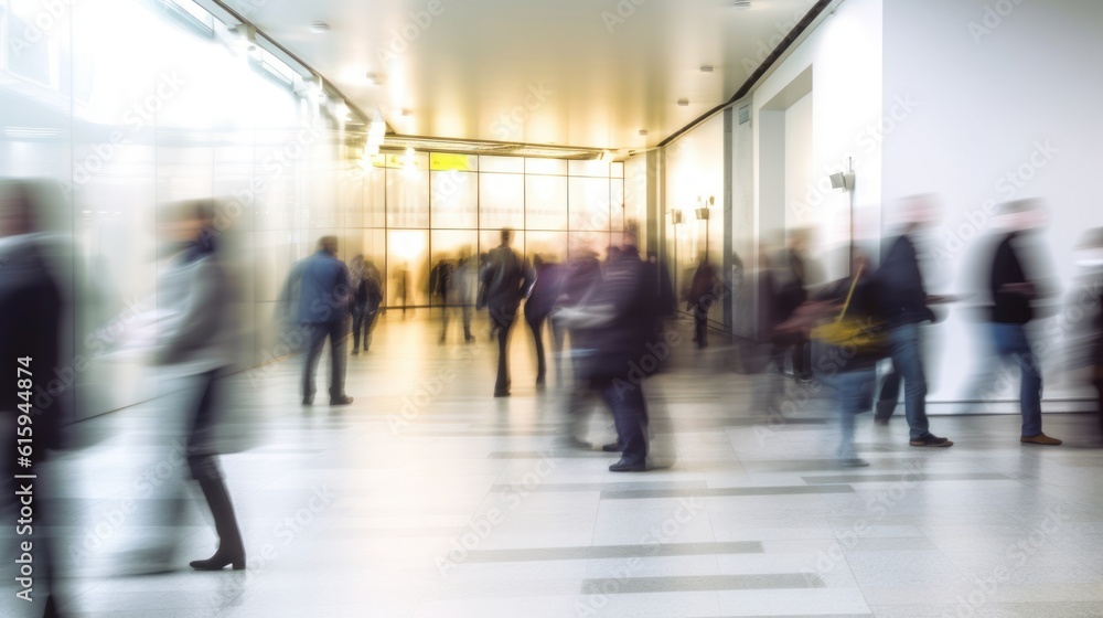 People at work, motion blur effect People at work, motion blur effect