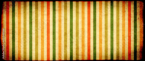 Horizontal banner with striped pattern and grunge paper texture