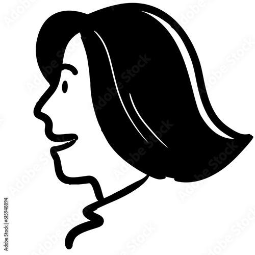 Woman head drawing