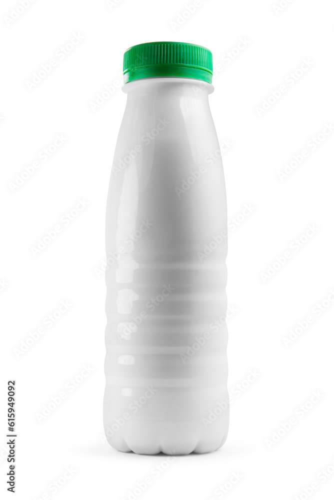 White plastic bottle. Clean pattern for packaging design White plastic bottle. Clean pattern for packaging design