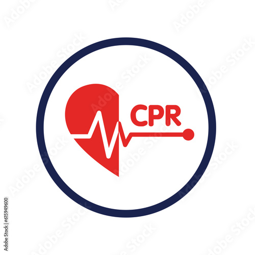 heart cpr medical icon vector design	
