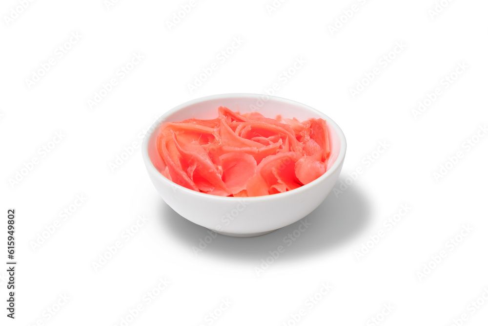 Ginger for rolls and sushi. White background Ginger for rolls and sushi. White background