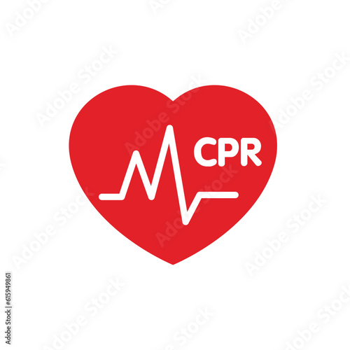 heart cpr medical icon vector design	
