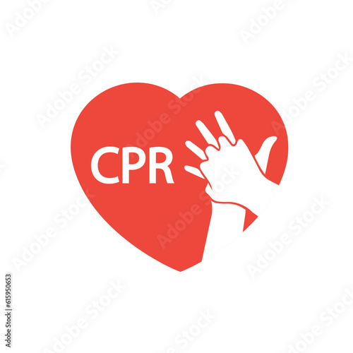 heart cpr medical icon vector design	
