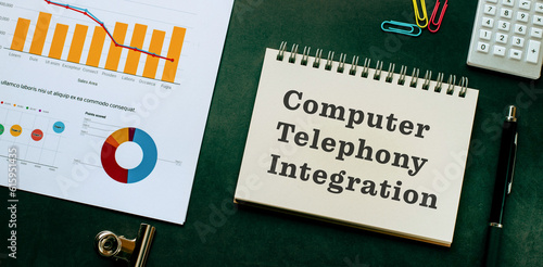 There is notebook with the word Computer Telephony Integration. It is as an eye-catching image.