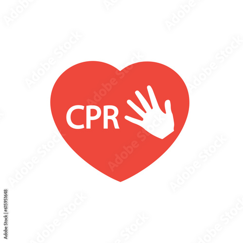 heart cpr medical icon vector design	
