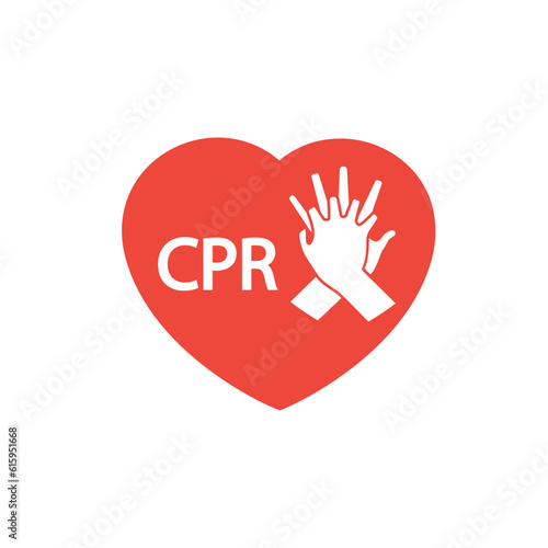 heart cpr medical icon vector design	
