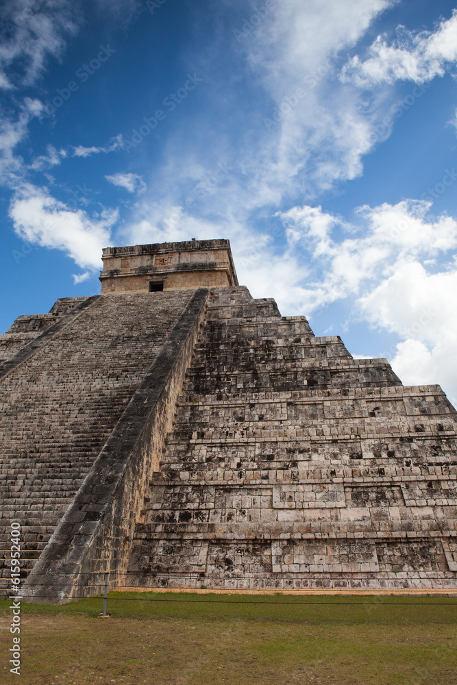 Majestic ruins in Chichen Itza,Mexico.Chichen Itza is a complex of Mayan ruins. A massive step pyramid, known as El Castillo or Temple of Kukulcan, dominates the ancient city. Majestic ruins in Chichen Itza,Mexico.Chichen Itza is a complex of Mayan ruins. A massive step pyramid, known as El Castillo or Temple of Kukulcan, dominates the ancient city.