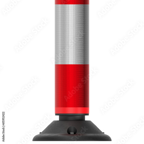 3D rendering illustration of a reflector delineator post photo