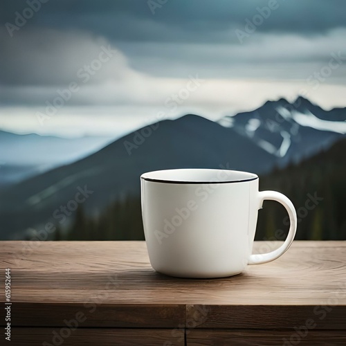 cup of coffee on the mountain © Creative