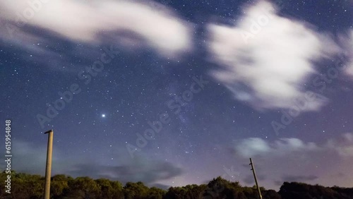 A beautiful Milky Way and Cloud Timelapse