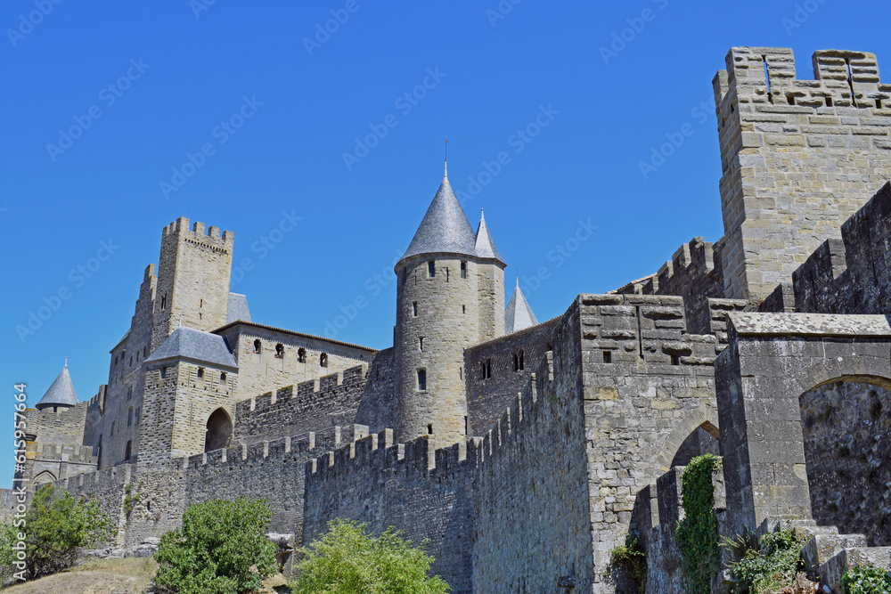 Carcassone walled city in France