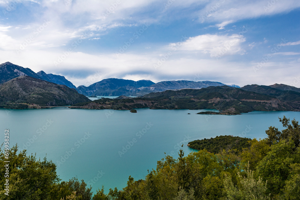 Lake Kremaston, Evrytania region, Greece - It is the largest artificial lake in Greece.