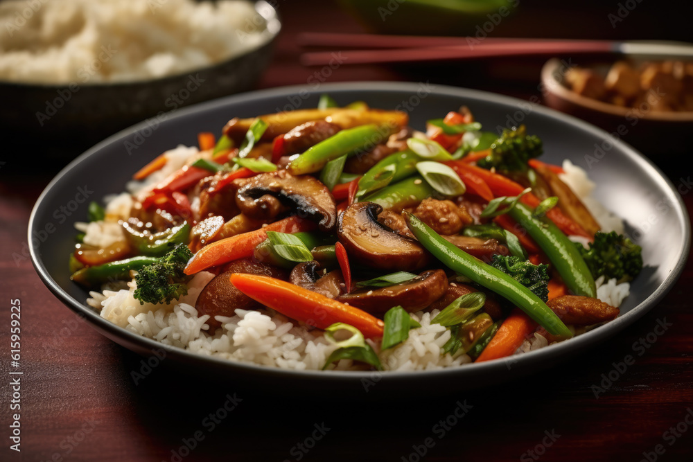 stir fried vegetables and rice stir fried vegetables and rice